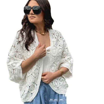 Womens Stylish Lace Hollow-Out Sun-Protective Cardigan - VEX CLUB HOUSE