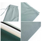 Slacks Knit Thin Pants For Women High Waist - VEX CLUB HOUSE