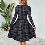 Long-sleeved Cinched Umbrella-style Dress - VEX CLUB HOUSE