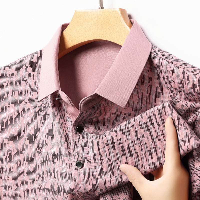 Summer Men's Thin Business Lapel Polo Shirt Short Sleeve - VEX CLUB HOUSE