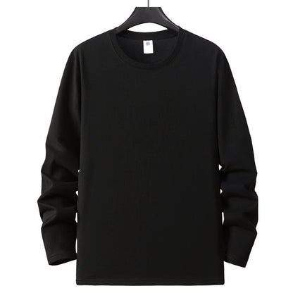 White Long Sleeve T Shirt Solid Color Cotton Base Layer - VEX CLUB HOUSE