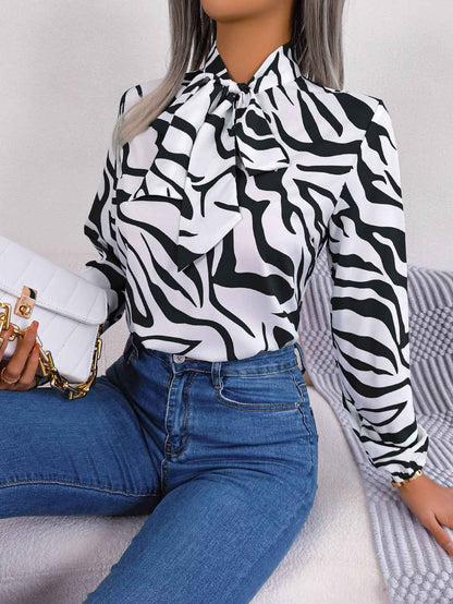 Elegant Contrasting-Color Striped Top For Women - VEX CLUB HOUSE