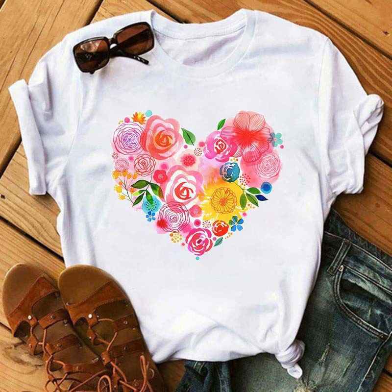 Ice Cream Flower Print Men And Women Couple Short Sleeve - VEX CLUB HOUSE