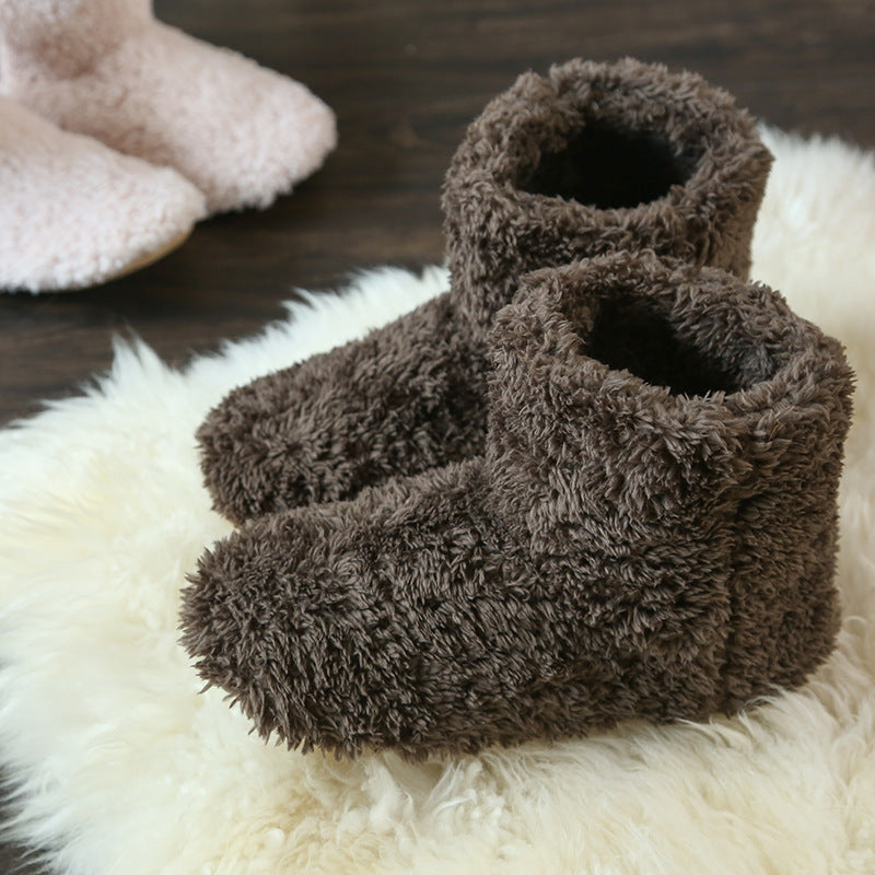 Couples Japanese Style High Boots Bag With Month Shoes Coral Fleece - VEX CLUB HOUSE