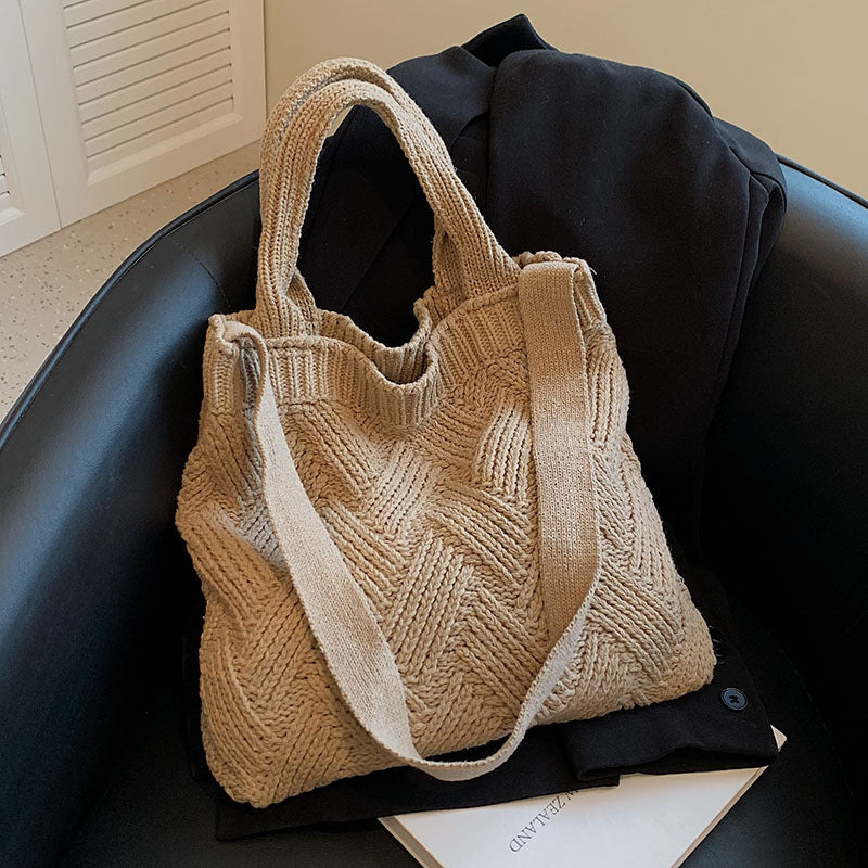 Japanese And Korean Literary Wool Knitted Bags For Women - VEX CLUB HOUSE