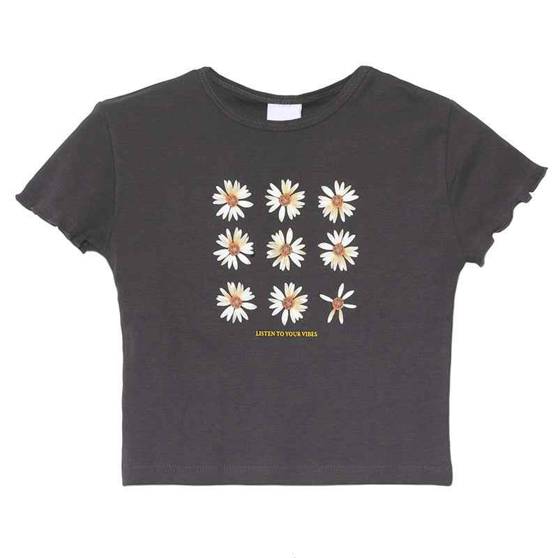 Butterfly T-shirt Short-sleeved Women European And American Tops Ins Women's Hong Kong Style Women's Short-sleeved T-shirt Women Ins Tide - VEX CLUB HOUSE