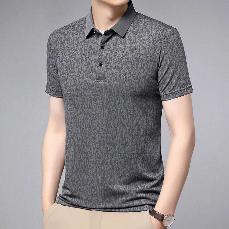 Summer Men's Thin Business Lapel Polo Shirt Short Sleeve - VEX CLUB HOUSE