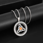 Stainless Steel Witch Knot Pendant Necklace Men Women Silver Jewelry - VEX CLUB HOUSE