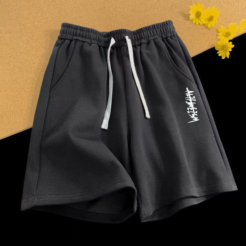 Vintage Letter Print Loose Summer New Straight Shorts Men - VEX CLUB HOUSE