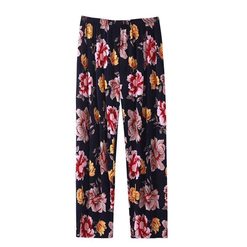 Women's Plus-sized Ice Silk Elastic Pants Cropped Straight - VEX CLUB HOUSE