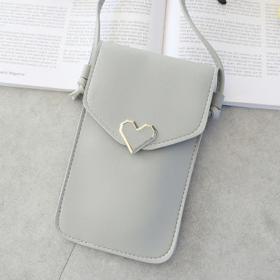 Love Buckle Mobile Phone Bags For Women Transparent Touch Screen Wallet Crossbody Shouder Bags - VEX CLUB HOUSE