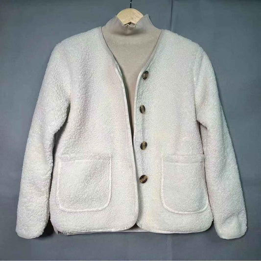Round Neck Lamb Wool Loose Coat - VEX CLUB HOUSE