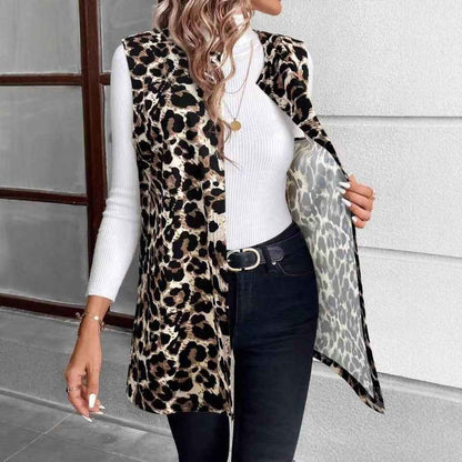 Womens Stylish Casual Leopard-print Jacket - VEX CLUB HOUSE
