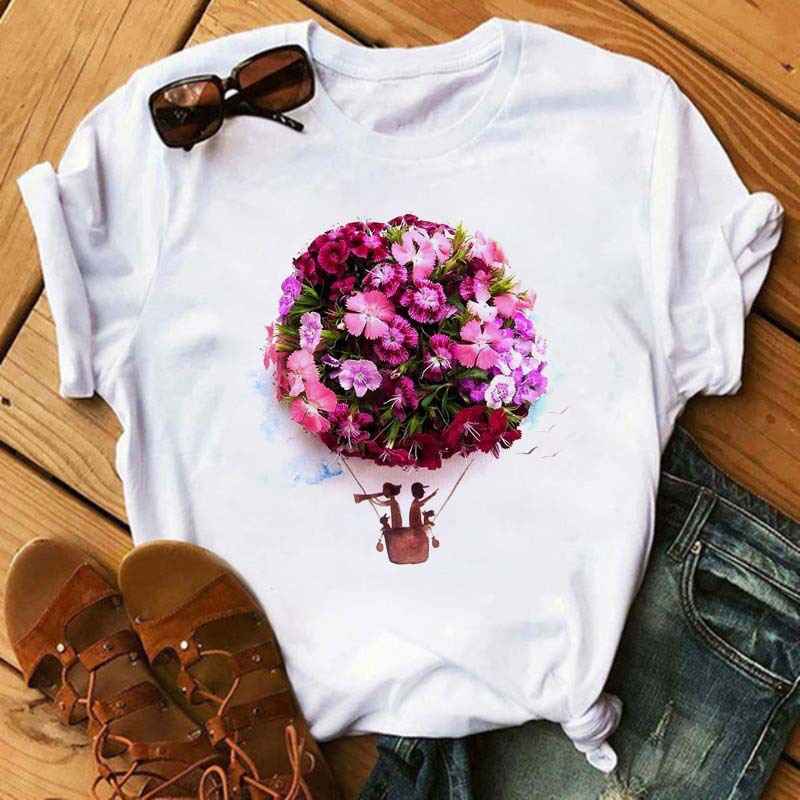 Ice Cream Flower Print Men And Women Couple Short Sleeve - VEX CLUB HOUSE