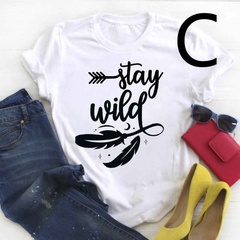 Literature And Art High Mountain Personality Printing Short-sleeved Men And Women - VEX CLUB HOUSE