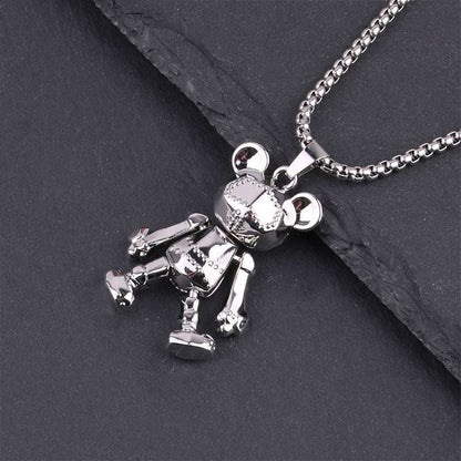 Cute Bear Necklace Fashion Personality Hip-hop Pendant Couple Versatile Fall Winter Sweater Chain Men Women Jewelry - VEX CLUB HOUSE
