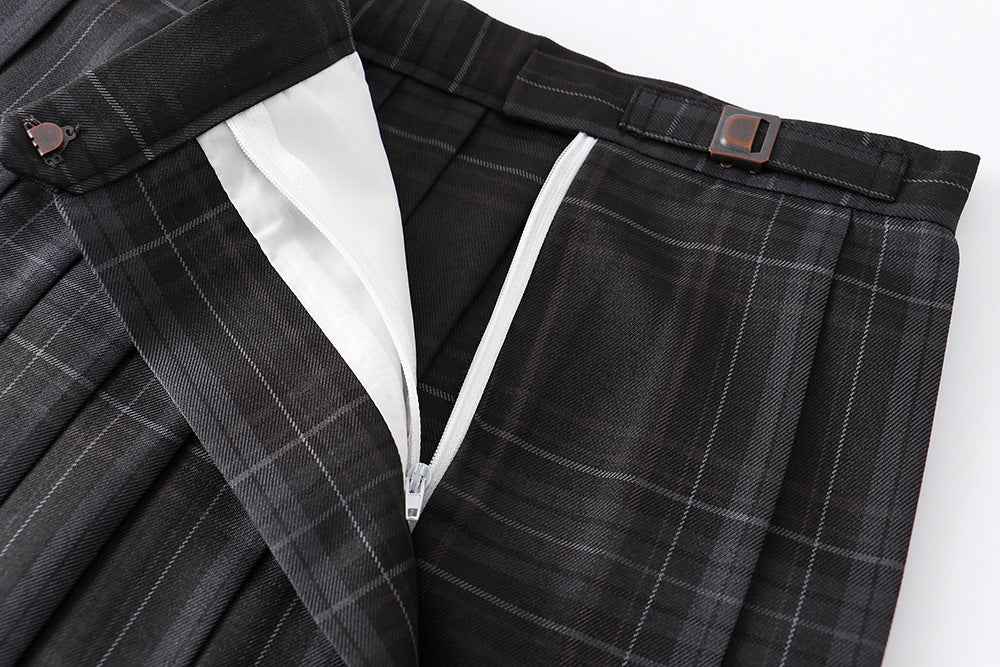 Women's High Waist Plaid Uniform Pleated Skirt - VEX CLUB HOUSE