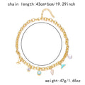 Women's Fashion Starfish Pearl Shell Fishtail Multi-pendant Necklace Bracelet - VEX CLUB HOUSE