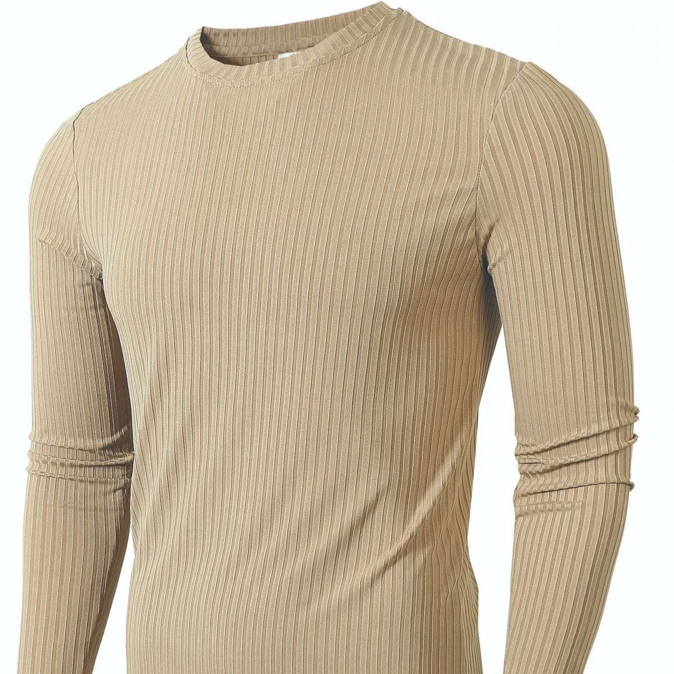 Striped Fabric Men's High Elastic Breathability Long Sleeve - VEX CLUB HOUSE