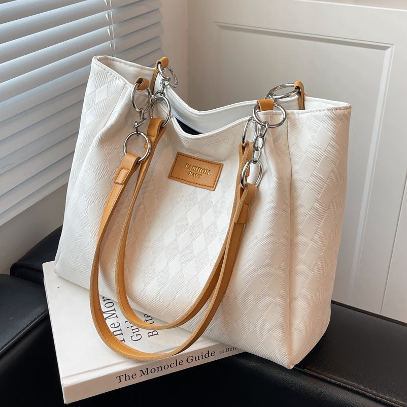 Rhombus Pattern Totes Chain Shoulder Bag Women Shopping Bags - VEX CLUB HOUSE