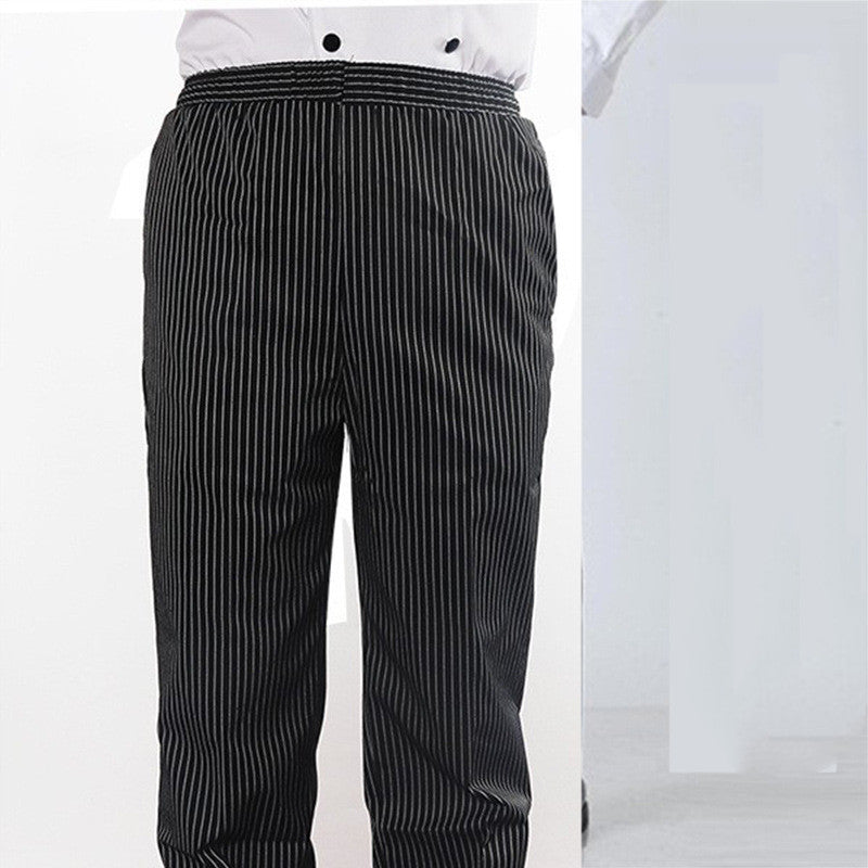 Kitchen Striped Chef's Pants And Dining Room Elastic Pants - VEX CLUB HOUSE