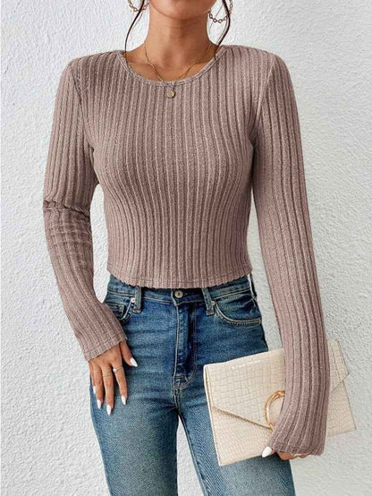 FallWinter Casual Slim-fit Solid-color Crew-neck Sweater - VEX CLUB HOUSE