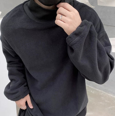 Brushed Inner-layer Long-sleeve T-shirt Warm And Comfortable Top New Autumnwinter Style For Men - VEX CLUB HOUSE