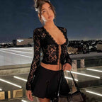 Lace-laced Top For Evening Dates And Birthday Parties - VEX CLUB HOUSE