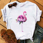 Ice Cream Flower Print Men And Women Couple Short Sleeve - VEX CLUB HOUSE