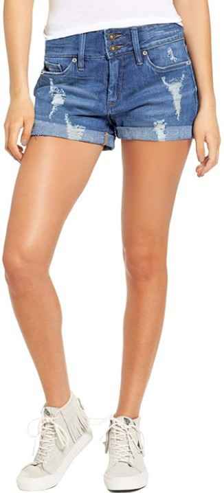 Ripped And Frayed Denim Shorts For Women - VEX CLUB HOUSE