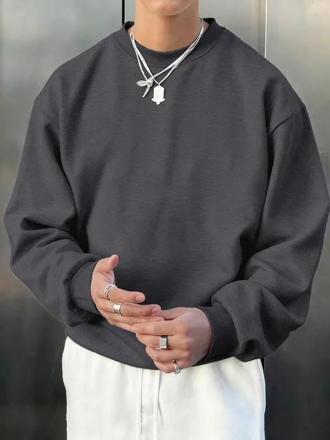 Mens Long-sleeve Wool Pullover Casual Sweatshirt - VEX CLUB HOUSE