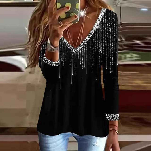 Stylish Minimalist And Relaxed Fit Long Sleeve Top For Women - VEX CLUB HOUSE
