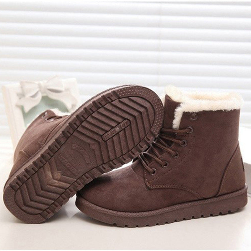 Women's Snow Boots Short Warm Flat Heel Shoes - VEX CLUB HOUSE