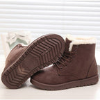 Women's Snow Boots Short Warm Flat Heel Shoes - VEX CLUB HOUSE