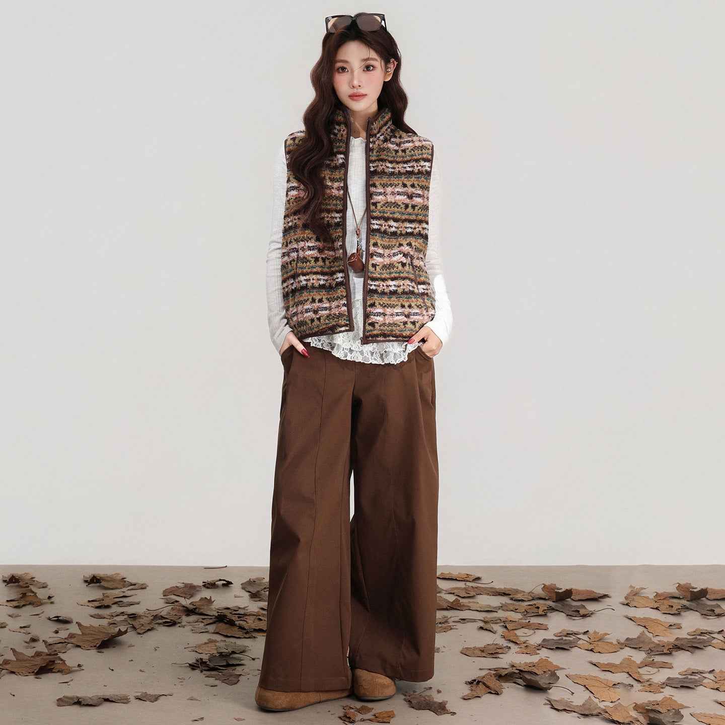 Retro Stand-collar Lamb Wool Vest Women's Cardigan Jacket For Autumn And Winter Layering - VEX CLUB HOUSE