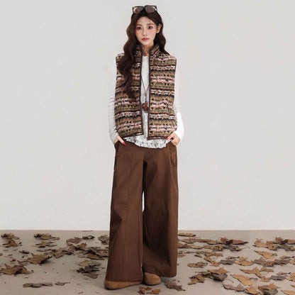 Retro Stand-collar Lamb Wool Vest Women's Cardigan Jacket For Autumn And Winter Layering - VEX CLUB HOUSE