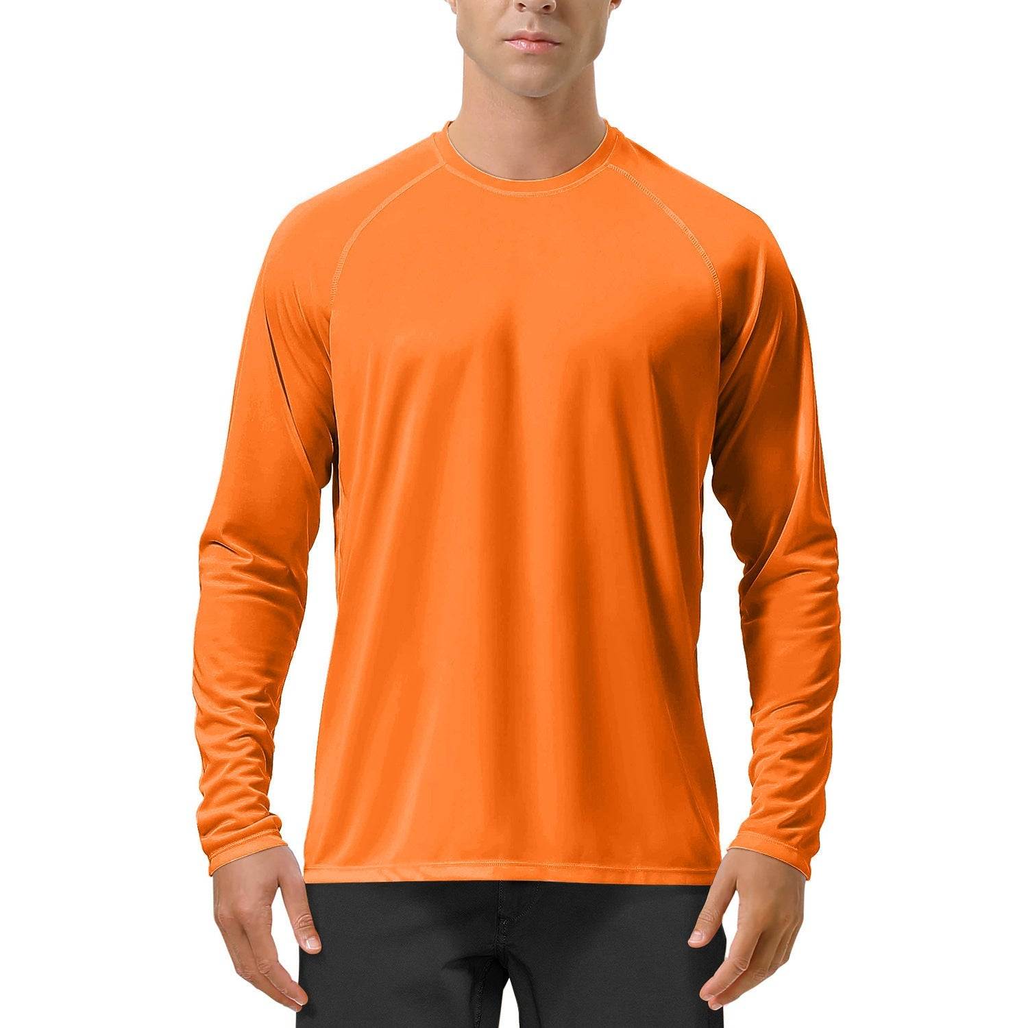 Quick-drying Solid Color Round Neck Sports Training Stretch Sun Protection Long Sleeve - VEX CLUB HOUSE