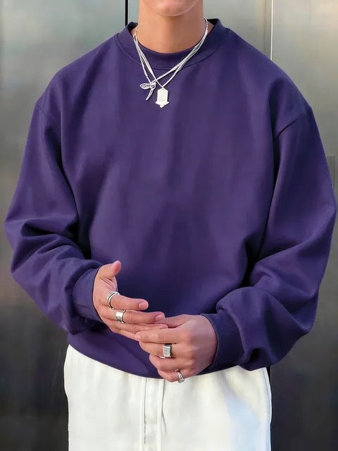 Mens Long-sleeve Wool Pullover Casual Sweatshirt - VEX CLUB HOUSE