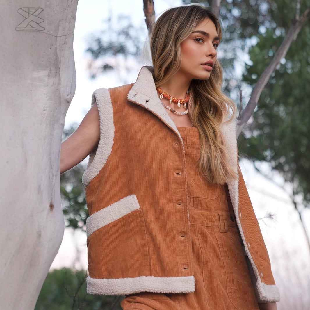 Fashionable Jacket Warm Fur Sleeveless Vest - VEX CLUB HOUSE