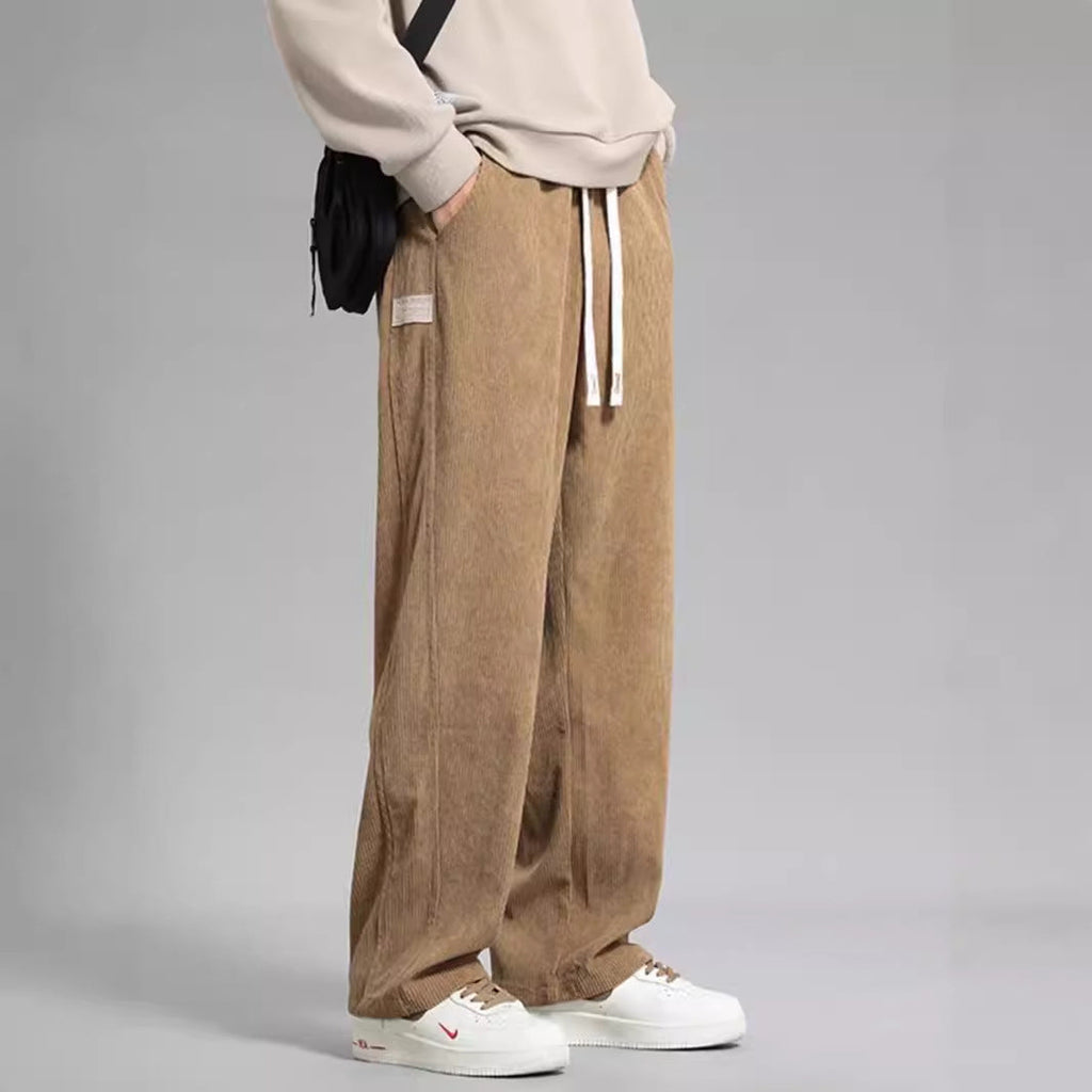 Autumn And Winter Lights Men's American Casual Pants High Street Fashion Brand Straight Flow Wide Leg Long - VEX CLUB HOUSE