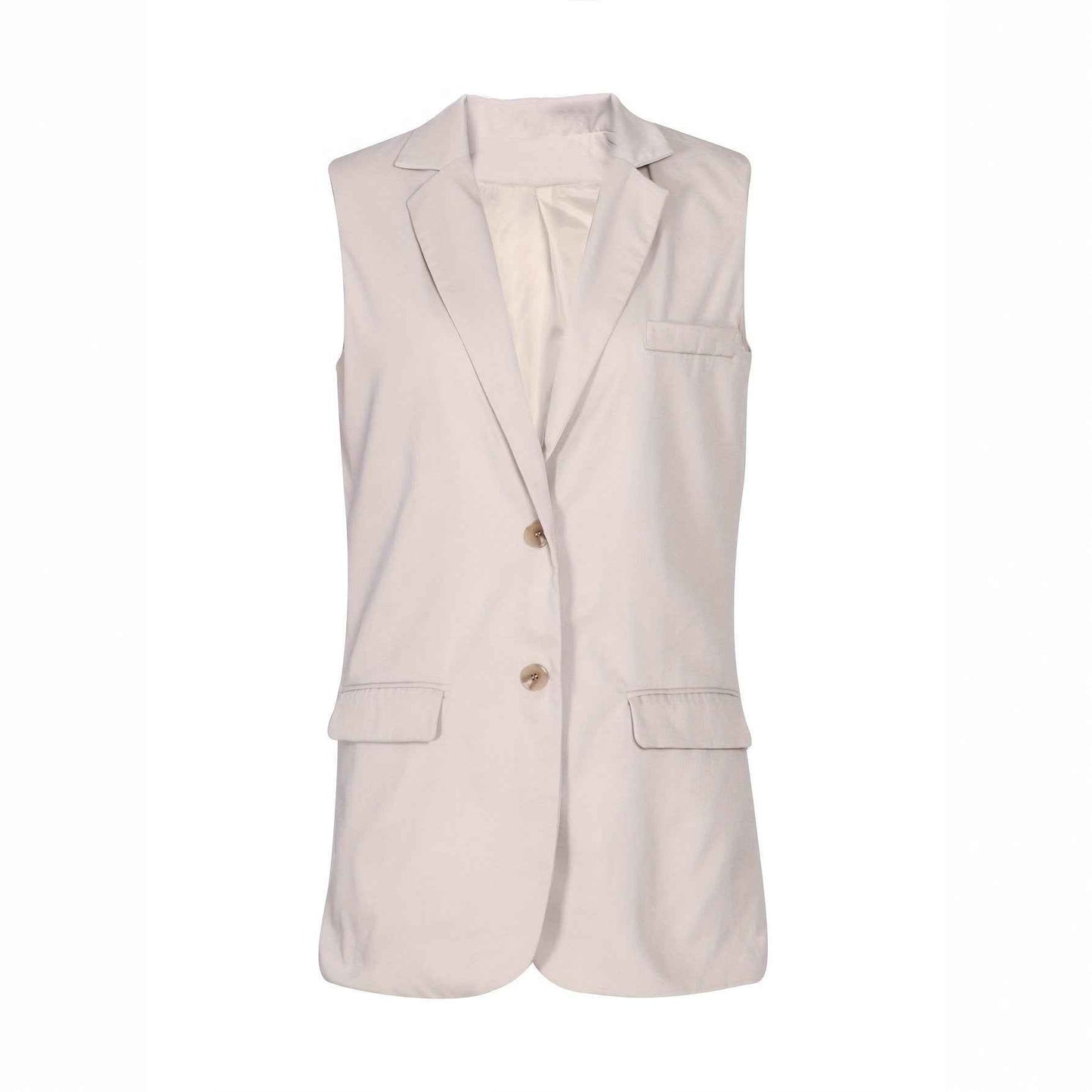 Womens Solid-Color Casual Loose Top Vest - VEX CLUB HOUSE
