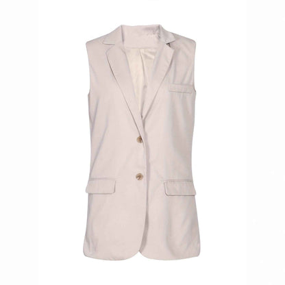 Womens Solid-Color Casual Loose Top Vest - VEX CLUB HOUSE