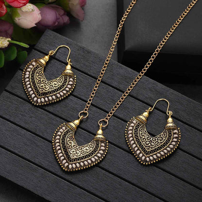 Colored Rope Winding Earrings Necklace Two-piece Set - VEX CLUB HOUSE