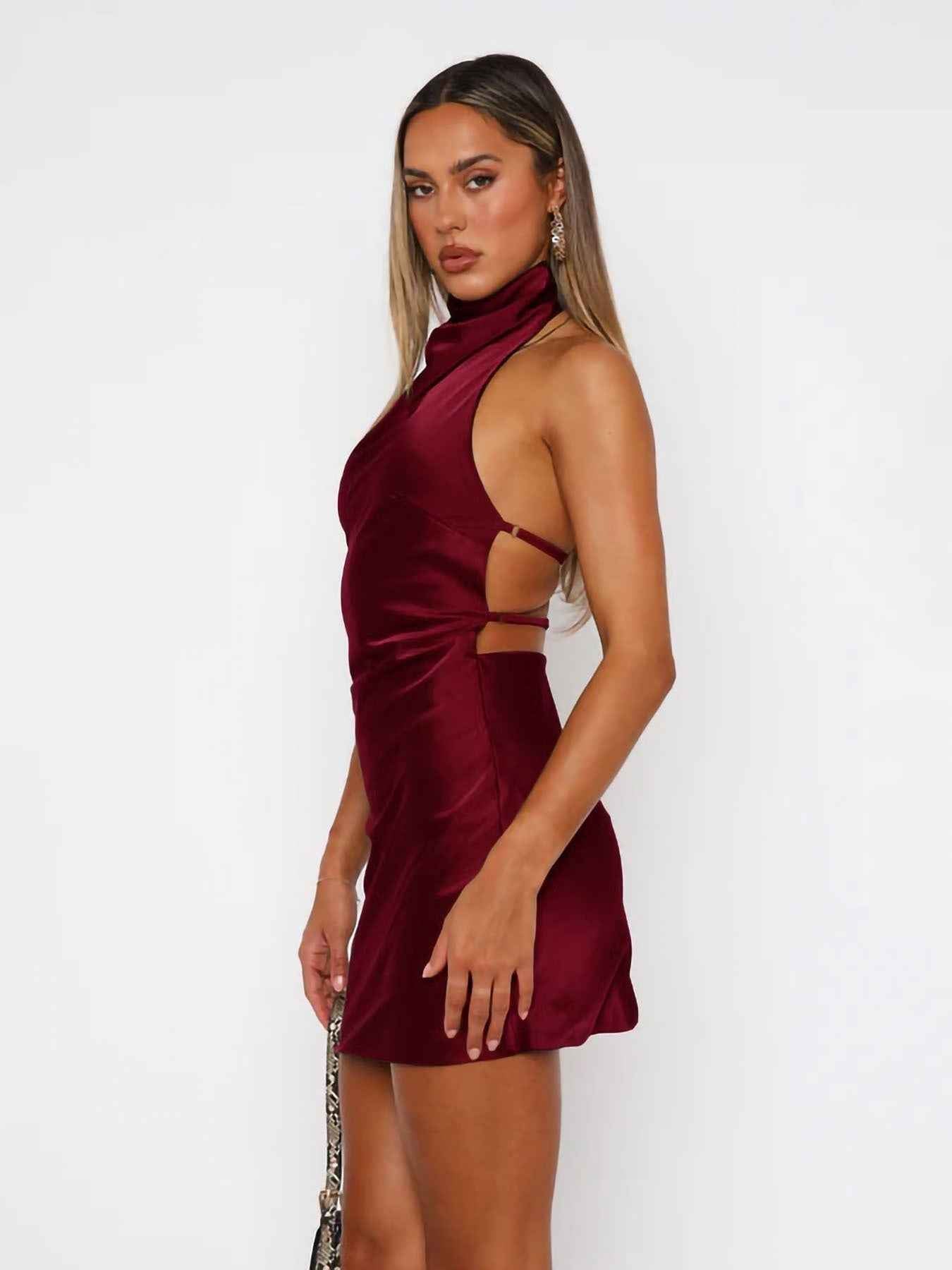 European And American Halter Backless Dress - VEX CLUB HOUSE