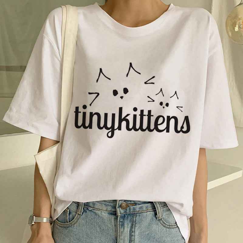 Cat Pocket Print Men And Women Couple Short Sleeve - VEX CLUB HOUSE