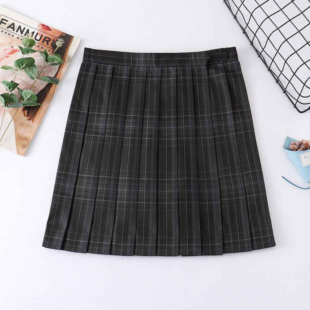 Women's High Waist Plaid Uniform Pleated Skirt - VEX CLUB HOUSE