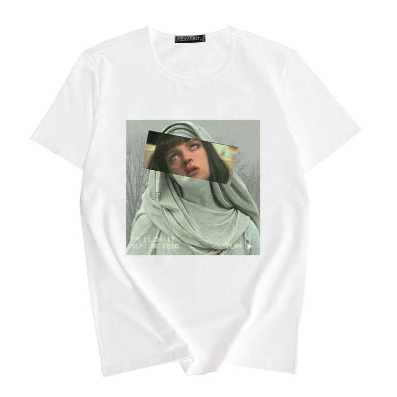 Women's Summer Spoof Oil Painting Print Round Neck T-shirt Top - VEX CLUB HOUSE