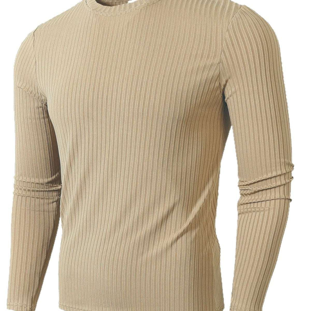 Striped Fabric Men's High Elastic Breathability Long Sleeve - VEX CLUB HOUSE