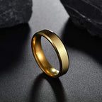 Stainless Steel Ring for Women Men Fashion Gold Color Finger Rings Wedding Band Jewelry Gift V E X C L U B H O U S E