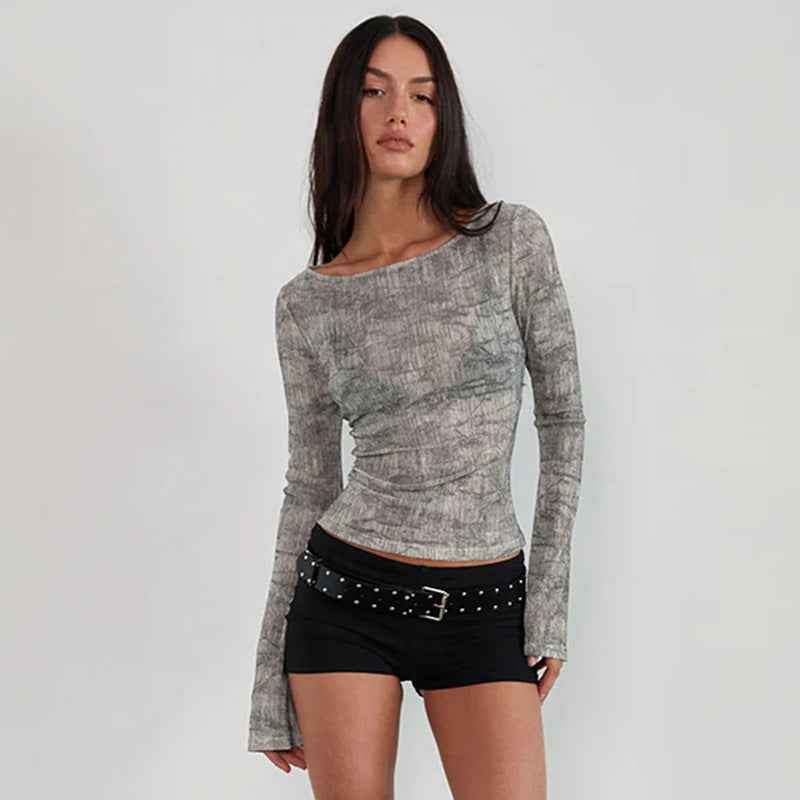 Womens Lightweight Loose-fitting Sexy Animal-print T-shirt Top - VEX CLUB HOUSE